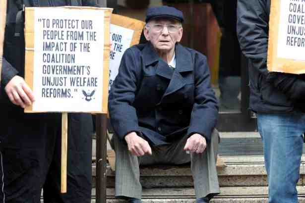 Tommy Lafferty at a Bedroom Tax Protest in Glasgow Tony Nicoletti/Daily Record