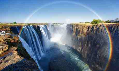 The Victoria Falls in Zambia, one of the world's poorest countries. Photograph: Nicole Cambre/Rex Features 