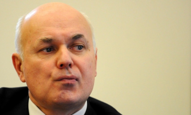 Iain Duncan Smith heckled by protesters at Edinburgh welfare to work conference