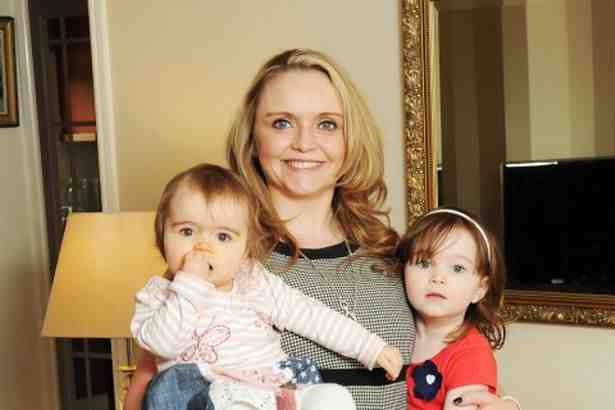 Sarah-Jane Walls with daughters Lily and Emme