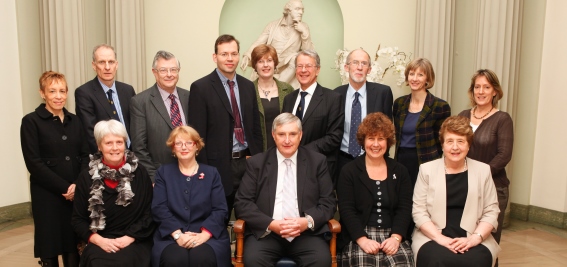 The photograph shows the members of the Faculty Ethics Committee at the launch of Ethics Guidance for Occupational Health Practice in December 2012