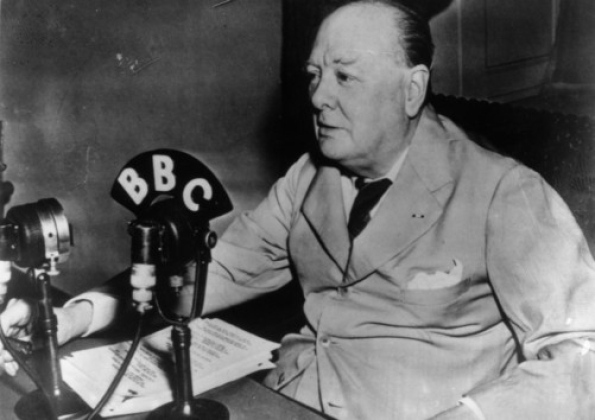 Churchill gets the credit for saying from the cradle to the grave for the first time in a radio broadcast in 1943. Picture: Getty