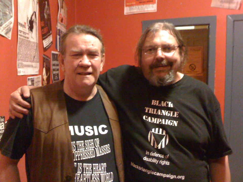 Dick Gaughan and Black Triangle's John McArdle at Dick's annual Edinburgh Festival show in August 2013