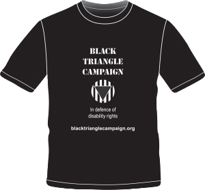 Picture of the Black Triangle Campaign's T-shirt.